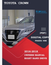 TOYOTA CROWN HYBRID 2016 2017 2018 OWNERS MANUAL